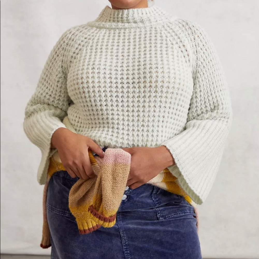 Anthropologie Maeve Dionne Bell-Sleeved Sweater